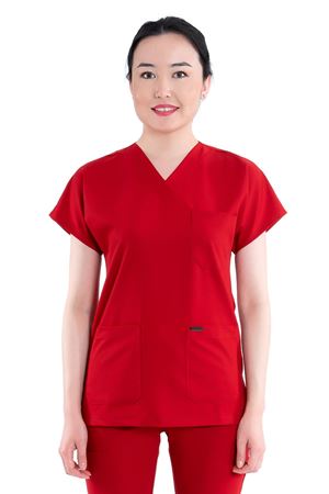 Greys Model Likralı Viskon Kadın  Tek Üst Kırmızı