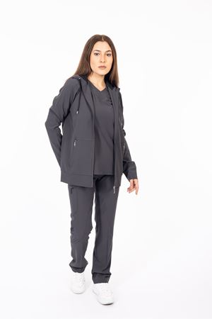 Hood Comfort Model Polilikra Kadın  Tek Kapşon Füme Gri