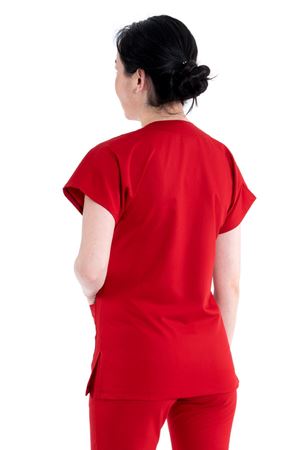 Greys Model Likralı Viskon Kadın  Tek Üst Kırmızı