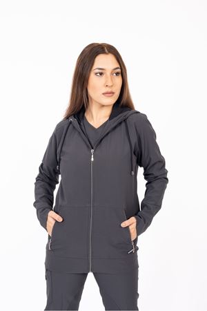 Hood Comfort Model Polilikra Kadın  Tek Kapşon Füme Gri