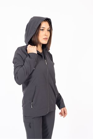 Hood Comfort Model Polilikra Kadın  Tek Kapşon Füme Gri