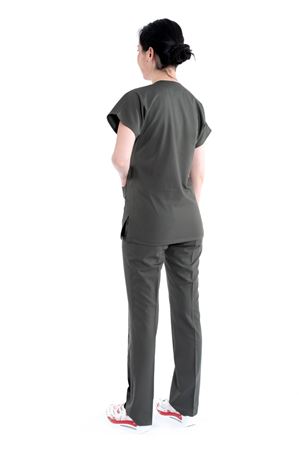 Greys Model Likralı Viskon Kadın  Takım Haki