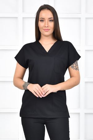 Greys Model Likralı Viskon Kadın  Tek Üst Siyah