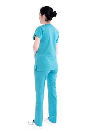 Greys Model Likralı Viskon Kadın  Takım Turkuaz Yeşili