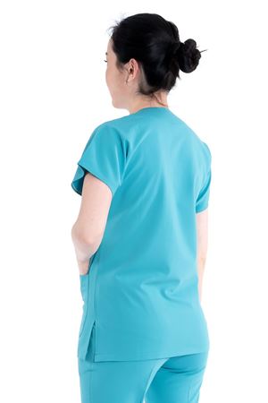 Greys Model Likralı Viskon Kadın  Tek Üst Turkuaz Yeşili