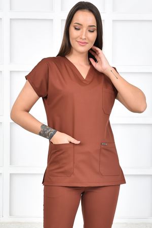 Greys Model Likralı Viskon Kadın  Tek Üst Kiremit