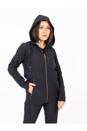 Hood Comfort Model Polilikra Kadın  Tek Kapşon Siyah