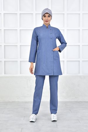 Kare Kravaze Model Likralı Viskon Kadın  Takım Kot