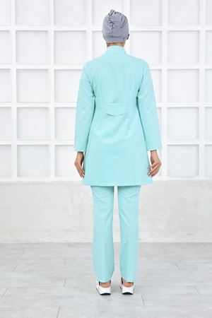 Kravaze Model Likralı Viskon Kadın  Takım Su Yeşili