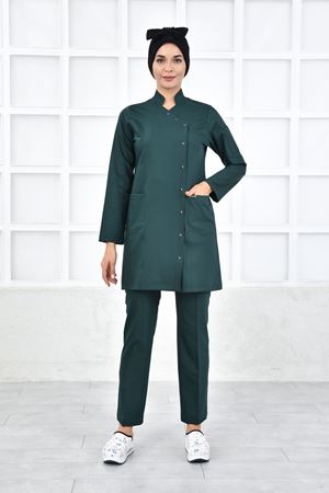Kravaze Model Likralı Viskon Kadın  Takım Zümrüt Yeşili