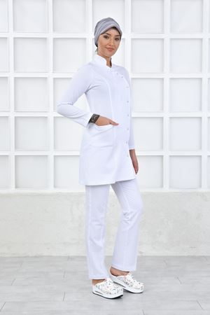 Kravaze Model Likralı Viskon Kadın  Takım Beyaz