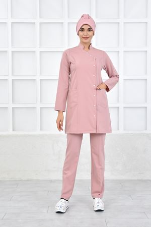 Kravaze Model Likralı Viskon Kadın  Takım Pudra