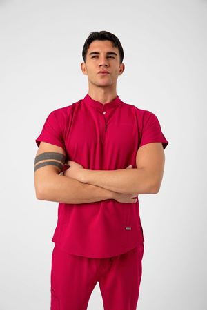 New Line Model Likralı Viskon Erkek  Takım Fuşya