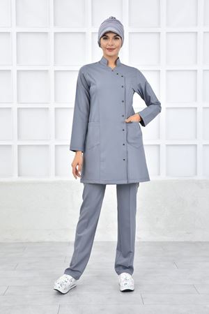 Kravaze Model Likralı Viskon Kadın  Takım Gri