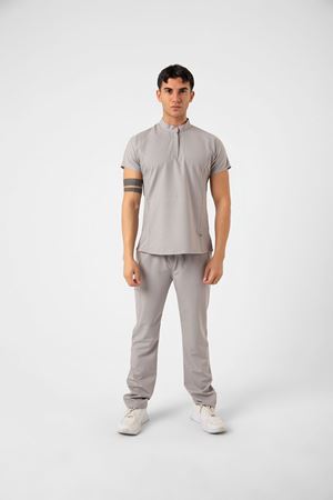 New Line Model Likralı Viskon Erkek  Takım Bulut Gri