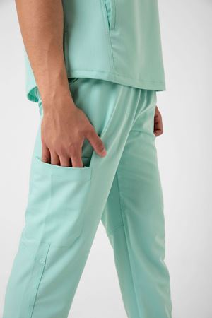 New Line Model Likralı Viskon Erkek  Takım Su Yeşili