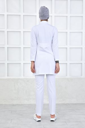 Kravaze Model Likralı Viskon Kadın  Takım Beyaz