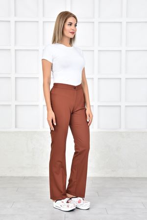 Kravaze Model Likralı Viskon Kadın Tesettür Takım Kiremit