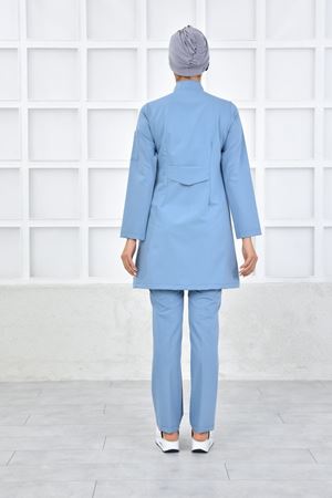 Kravaze Model Likralı Viskon Kadın  Takım Bulut Mavi