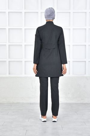 Kravaze Model Santana Kadın  Takım Koyu Gri