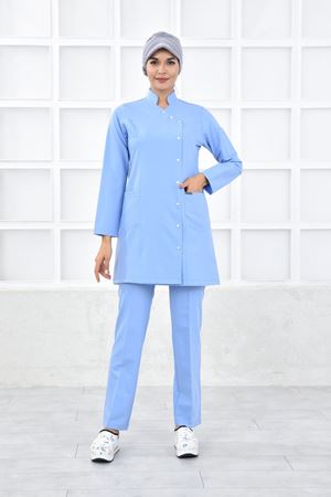 Kravaze Model Likralı Viskon Kadın  Takım Mavi