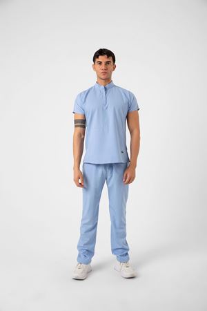 New Line Model Likralı Viskon Erkek  Takım Bebe Mavi