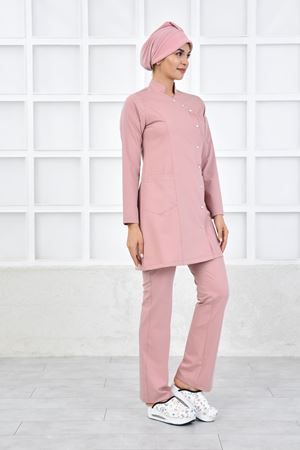 Kravaze Model Likralı Viskon Kadın  Takım Pudra