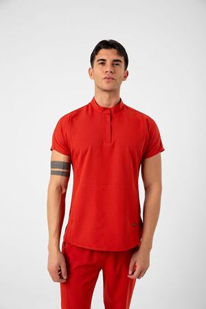 New Line Model Likralı Viskon Erkek  Takım Kırmızı