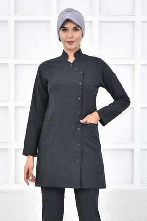 Kravaze Model Santana Kadın  Tek Üst Koyu Gri