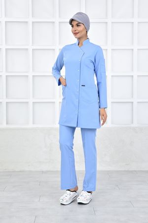 Kravaze Model Likralı Viskon Kadın  Takım Mavi