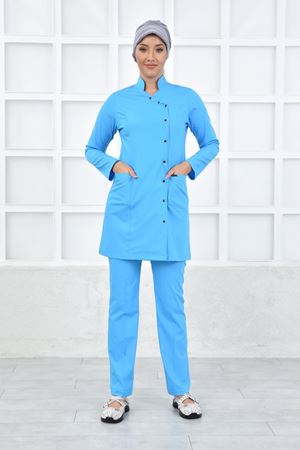 Kravaze Model Likralı Viskon Kadın  Takım Turkuaz