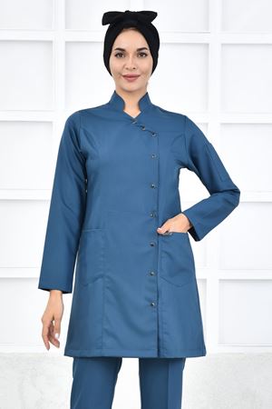 Kravaze Model Likralı Viskon Kadın Tesettür Tek Üst Petrol Yeşili