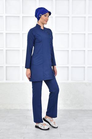 Kravaze Model Likralı Viskon Kadın  Takım İndigo