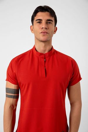 New Line Model Likralı Viskon Erkek  Takım Kırmızı