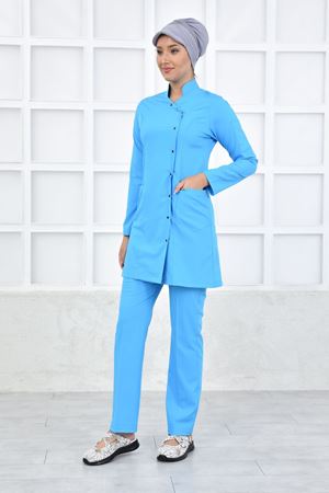 Kravaze Model Likralı Viskon Kadın  Takım Turkuaz