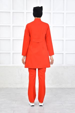 Kravaze Model Likralı Viskon Kadın  Takım Kırmızı