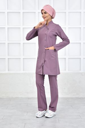 Kravaze Model Likralı Viskon Kadın  Takım Leylak