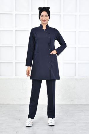 Kravaze Model Likralı Viskon Kadın  Takım Lacivert