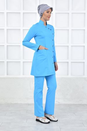 Kravaze Model Likralı Viskon Kadın  Takım Turkuaz