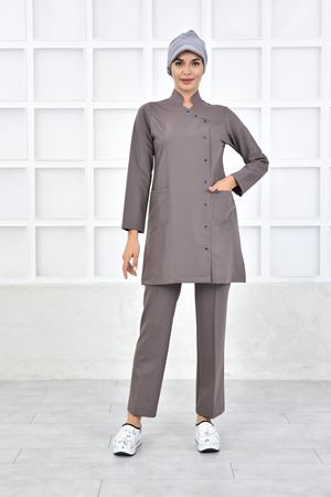 Kravaze Model Likralı Viskon Kadın  Takım Koyu Bey