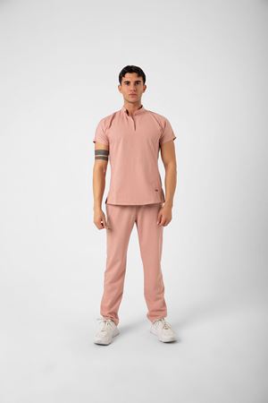 New Line Model Likralı Viskon Erkek  Takım Pudra