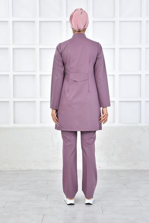 Kravaze Model Likralı Viskon Kadın  Takım Leylak