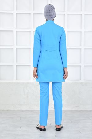 Kravaze Model Likralı Viskon Kadın  Takım Turkuaz