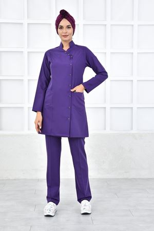 Kravaze Model Likralı Viskon Kadın  Takım Mor