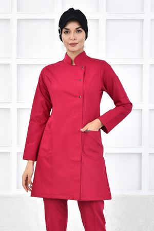 Kare Kravaze Model Likralı Viskon Kadın  Tek Üst Koyu Fuşya