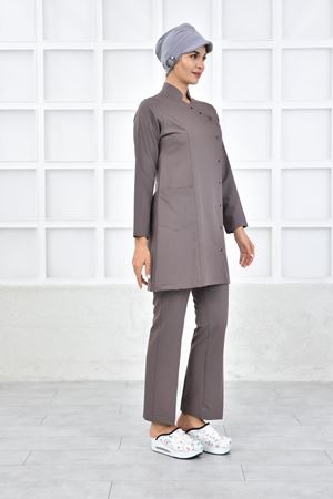 Kravaze Model Likralı Viskon Kadın  Takım Koyu Bey