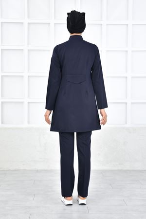 Kravaze Model Likralı Viskon Kadın  Takım Lacivert