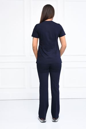 Lastikli Model Likralı Viskon Kadın  Takım Lacivert