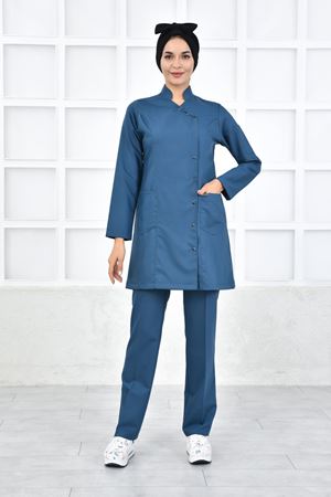 Kravaze Model Likralı Viskon Kadın  Takım Petrol Yeşili