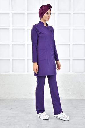 Kravaze Model Likralı Viskon Kadın  Takım Mor